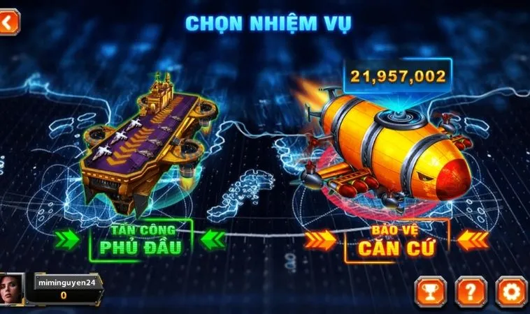 Thống Trị Biển Khơi Với Cách Chơi Bắn Cá Đại Chiến B52 Goal123 2 Chọn nhiệm vụ trong Bắn Cá Đại Chiến B52 Goal123