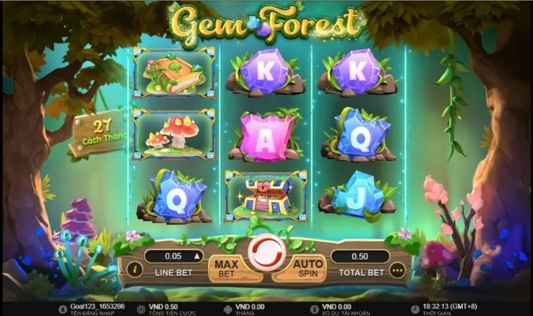 Phiêu Lưu Hấp Dẫn Với Trò Chơi Nổ Hũ Rừng Xanh Goal123 2 Giao diện chơi Nổ Hũ Rừng Xanh Goal123